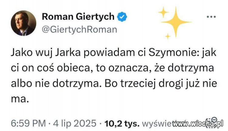 Szymonie, słuchaj co wuj ci mówi ...