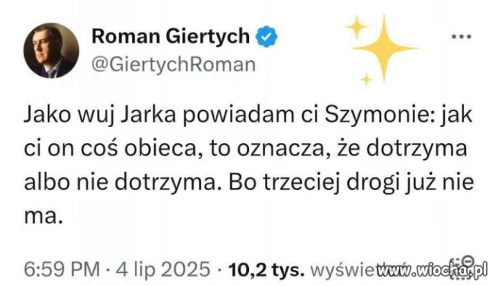 Szymonie, słuchaj co wuj ci mówi ...