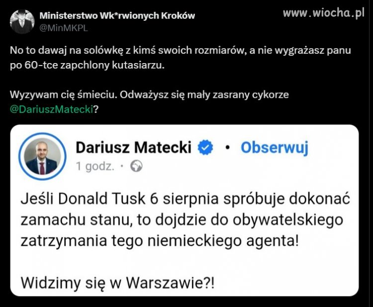Tusk ma 68 lat, ale u nich to tacy ''bochaterzy'', 