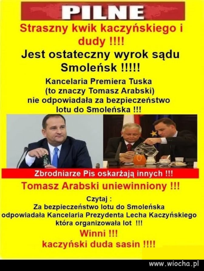 Czy duda i sasin odpowiedzą za Smoleńsk ?
