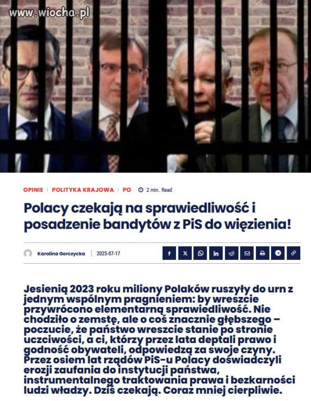 Cierpliwosc narodu sie konczy a zlodzieje PiSu na wolnosci!