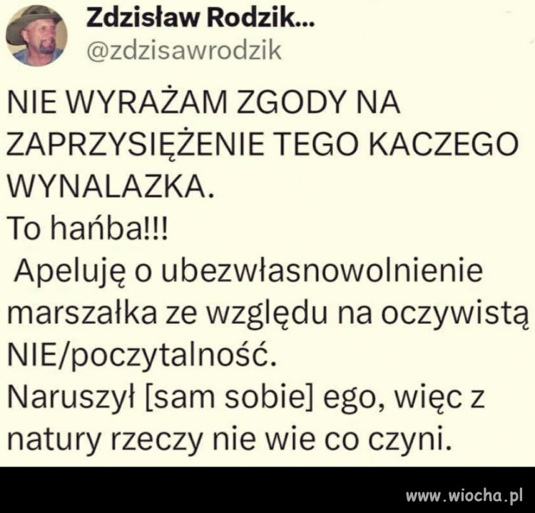 Nie powinien zostać zaprzysiężony 