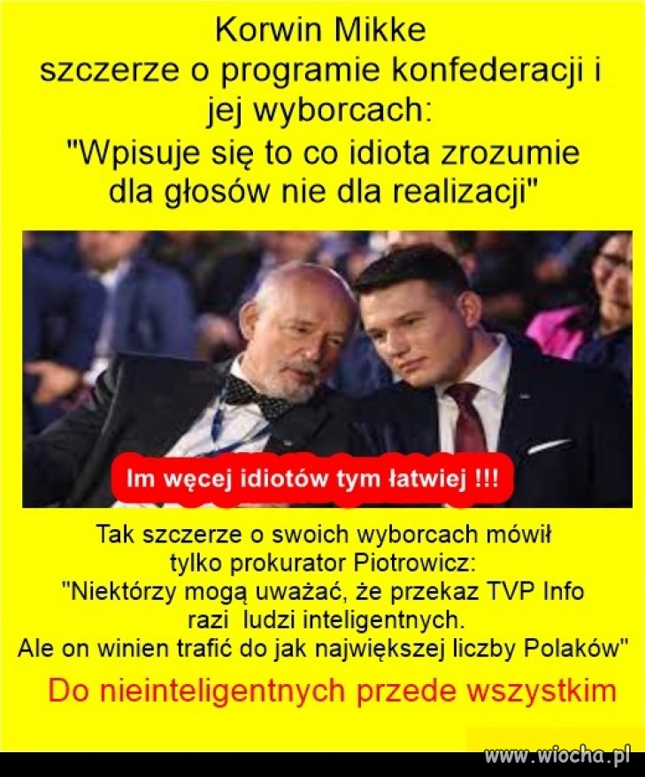 Konfederacja pis dla głupców i idiotów !