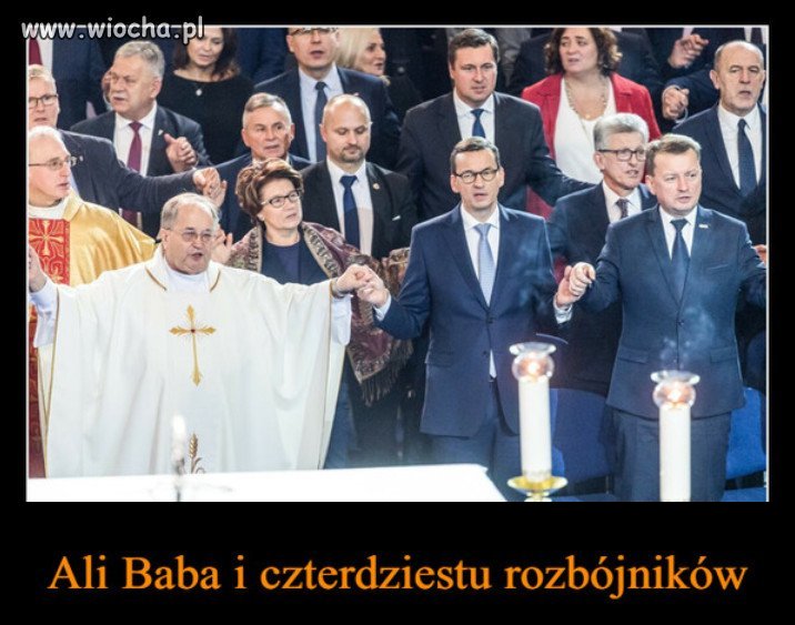 Obraz sojuszu PiSu z Rydzykiem i sektą kościoła...