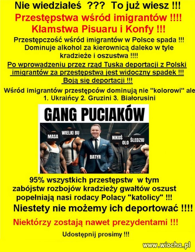 Straszenie imigrantami to jedyne co Kaczynski potrafi!