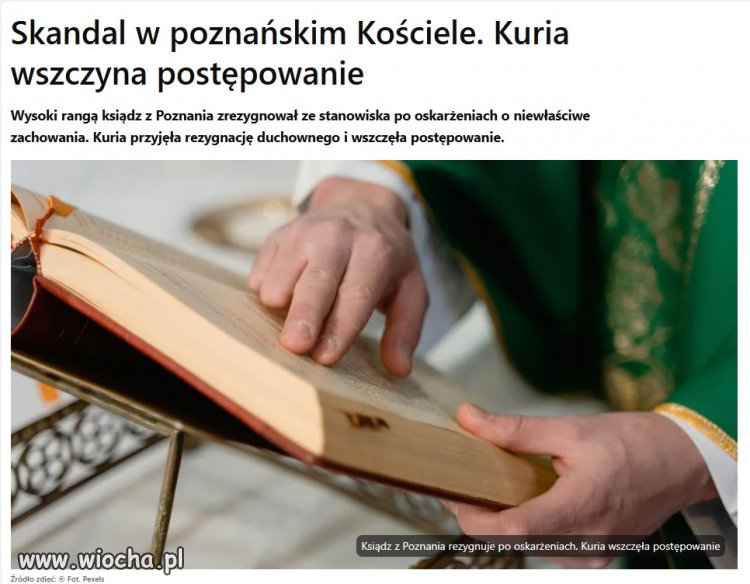 Wysoki rangą duchowny z Poznania 