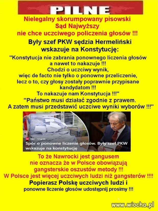 Zgadzam się z sędzią Hermelińskim!