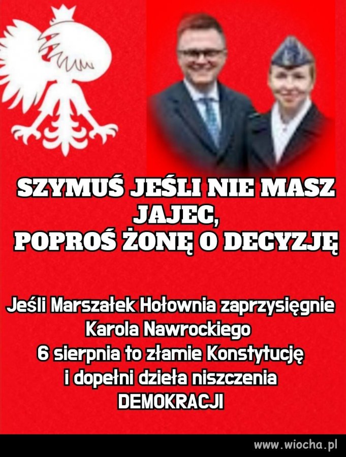 Panie Marszałku, niech Pan myśli o POLSCE !