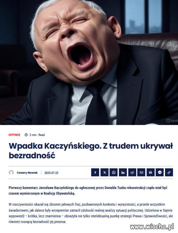 Juz nikt nie kontroluje senilnego Jarozbawa!