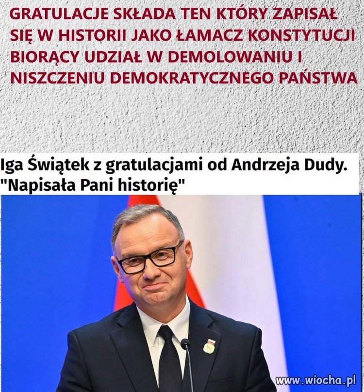Gratulacje od niego