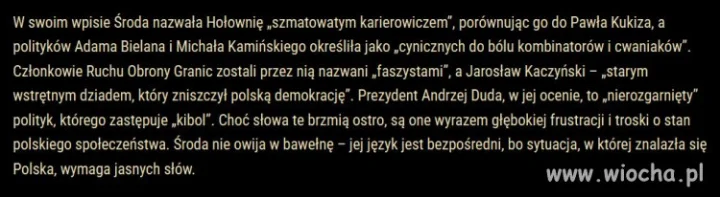 Środa ma rację, krytykując Szymona Hołownię. 