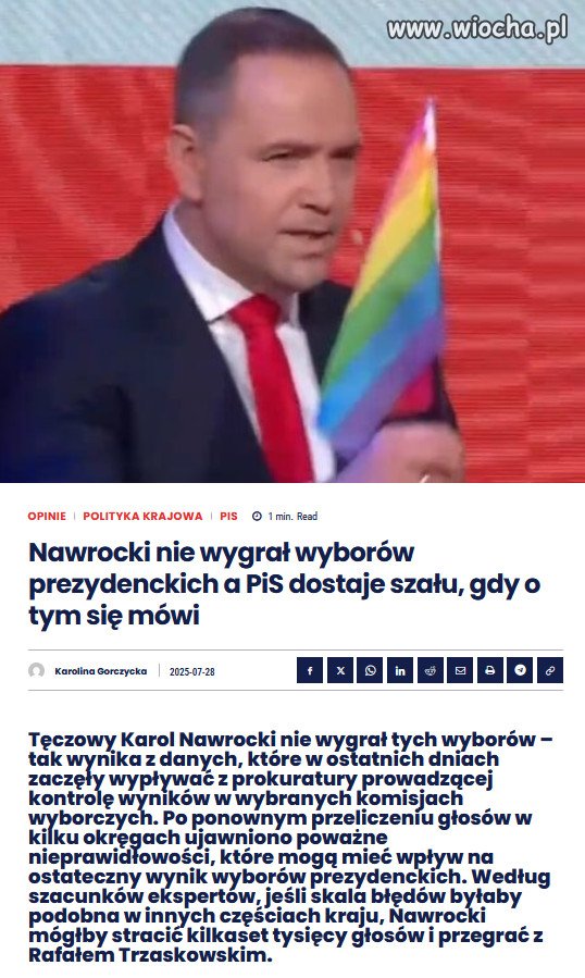 PiS boi się liczenia głosów, jak diabeł święconej wody!