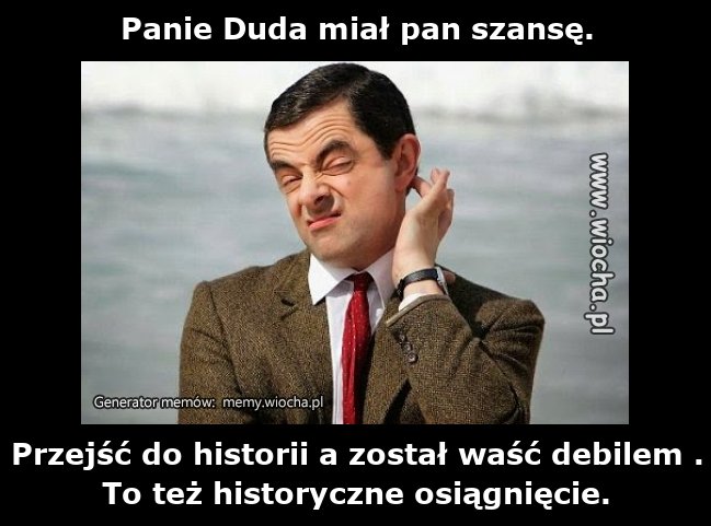 Panie Duda miał pan szansę.