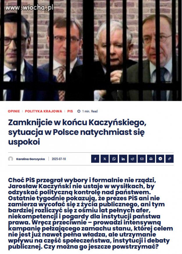 Wystarczy zamknac senilnego wariata Kaczynskiego!