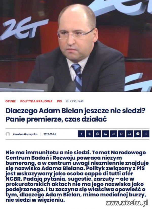 Tymczasem prokuratura omija Bielana z daleka