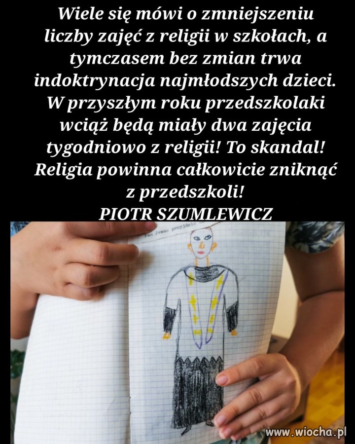 To jest dopiero skandal! Zabronić wciskania dzieciom kitu o bożkach!