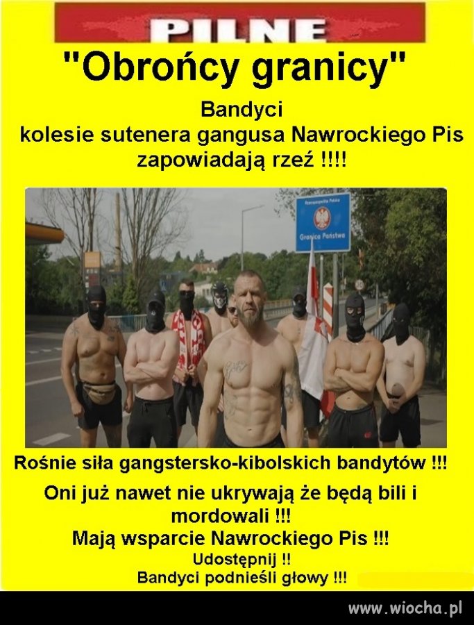 To nie są żadni obrońcy. To są zwykli kibolscy zadymiarze !
