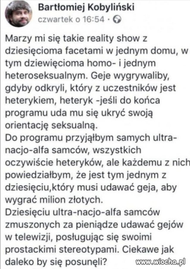 Hmmm w TV noe takie rzeczy przychodziły 