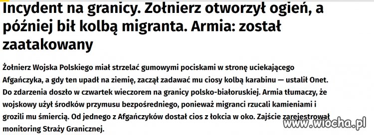 A ja cały czas się zastanawiam po co im broń dali