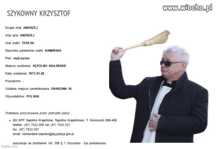 Policja poszukuje księdza Krzysztofa Szykownego.