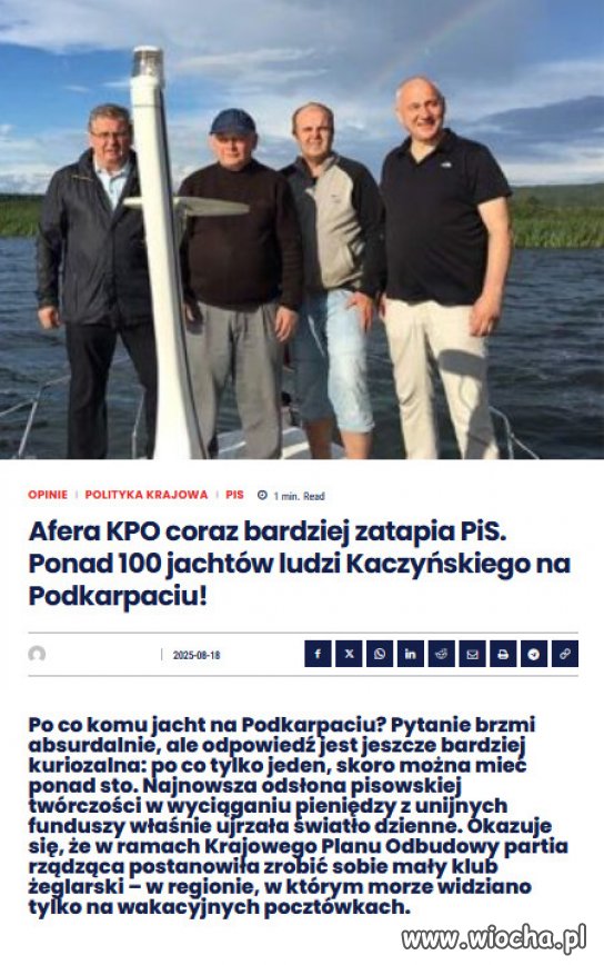 Ponad 100 jachtów na Podkarpaciu to szczyt złodziejstwa.
