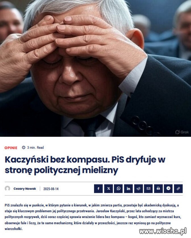 Czy senilny Kaczyński dryfuje? Wszystko na to wskazuje.