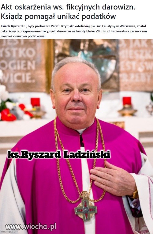 Ksiądz robił wałki na grube miliony.