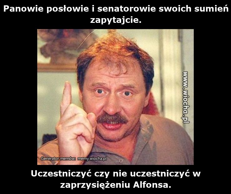 Panowie posłowie i senatorowie swoich sumień