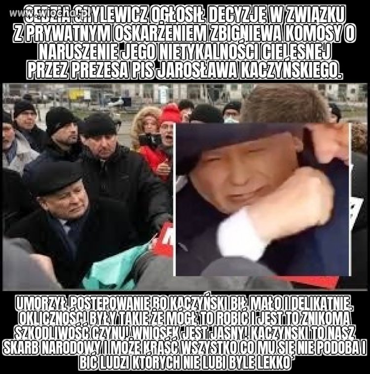Sąd rejonowy w Warszawie zezwolił kaczyńskiemu na bicie