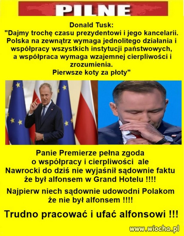Uzurpatorowi Nawrockiemu pomyliły się role. 