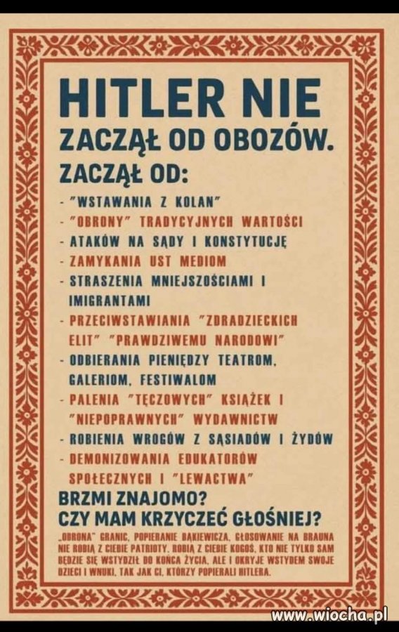 Dzisiaj widać dużo analogii