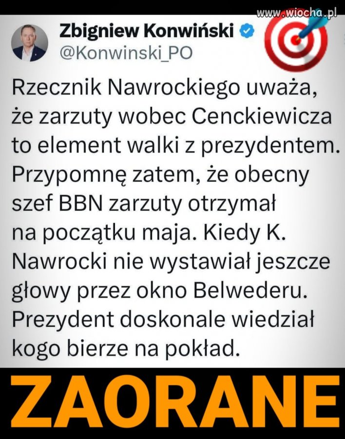 Tak naprawdę, to on ''mówi'' a nie ''uważa'', bo doskonale wie co Cycu sobą reprezentuje