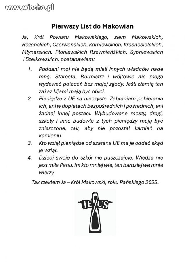 Pierwszy List do Makowian