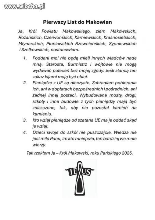Pierwszy List do Makowian