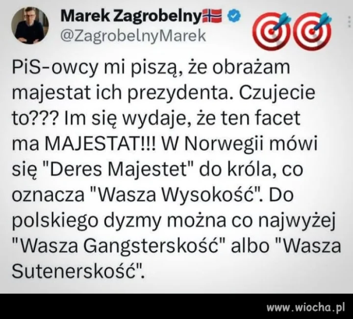Jaki pRezydent, taki majestat jego ...