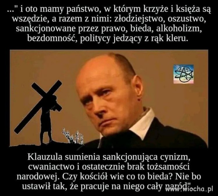 Oto mamy państwo, w którym krzyże i księża są wszędzie...