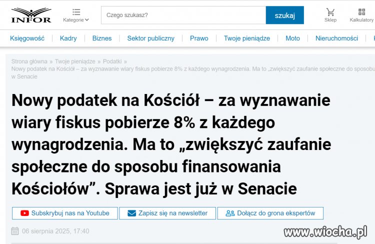 Podatek 8% na Kościół. 