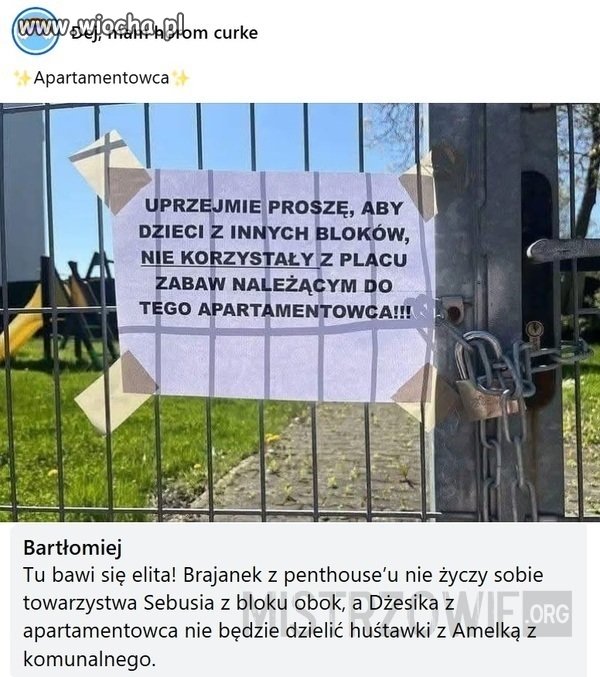 Na pewnym katolickim apartamentowcu