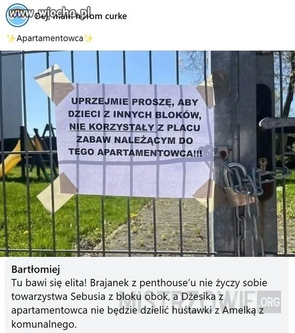 Na pewnym katolickim apartamentowcu