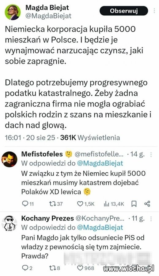 Glupie pomysły głupiej lewaczki i riposta