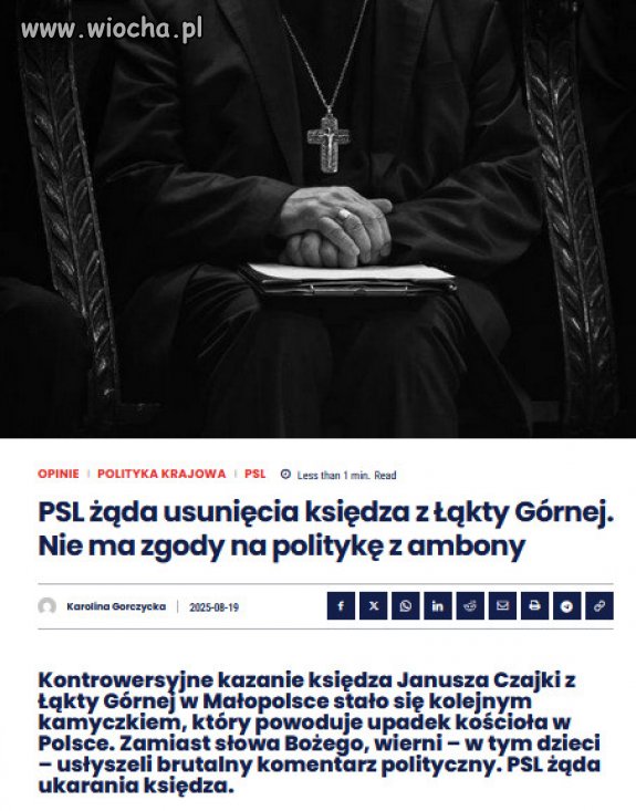 Czy sekta kościoła to już partia PiSu? Za srebrniki?