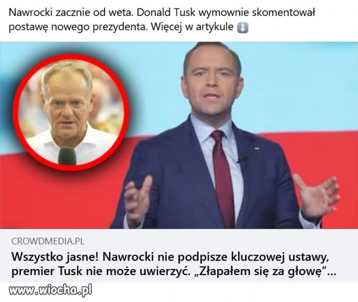 Szkodnik Nawrocki Kaczynskiego, zaczyna od WETA!