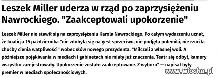 Miller to nie