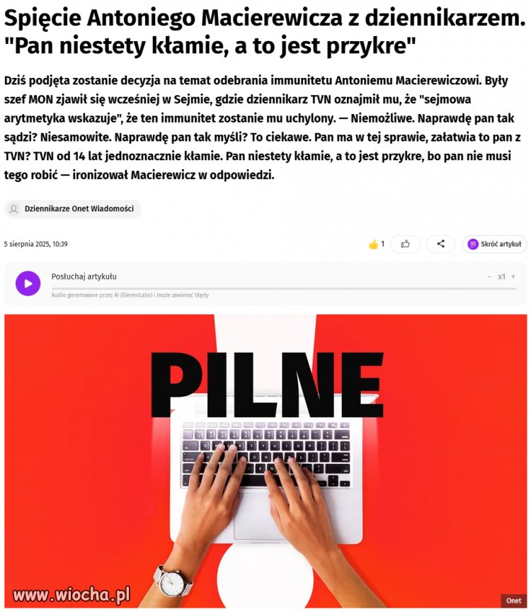 Dziennikarz od 14 lat kłamie...