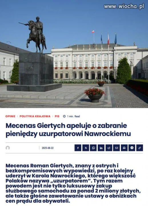 Apel Giertycha: odebrać budżet!