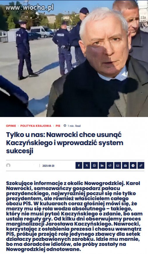 Nawrocki ze swoimi doradcami wymyślił nawet system sukcesji.