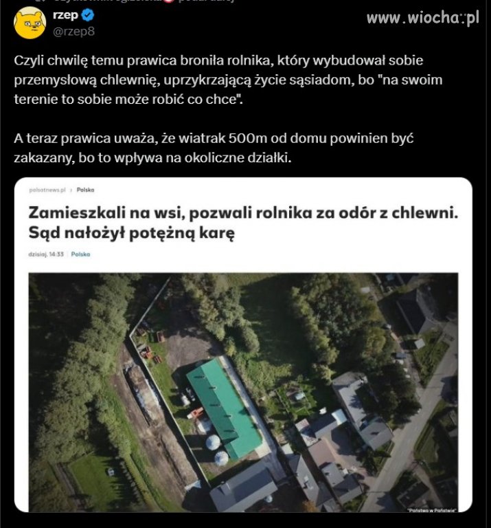 Wiatrak nie śmierdzi gnojem, więc powoduje u prawactwa dyskomfort.