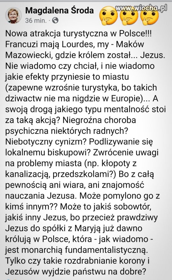 Zostać królem zadupia, to ci dopiero nobilitacja.