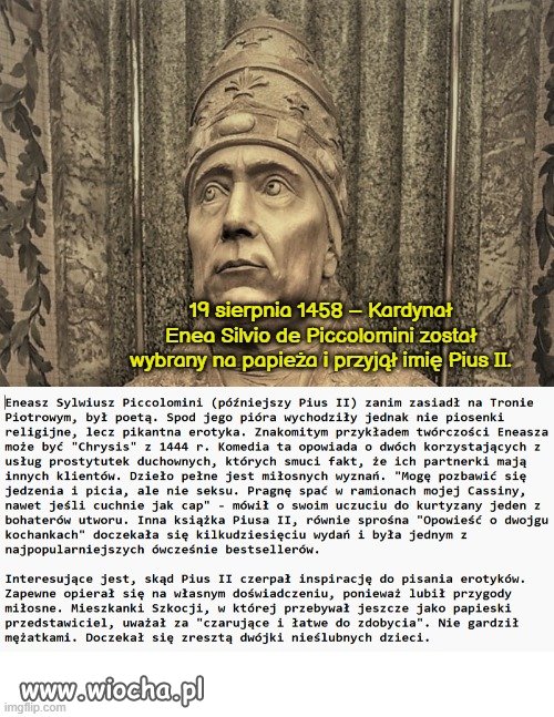 Dziś papiści wspominają Papieża Piusa II
