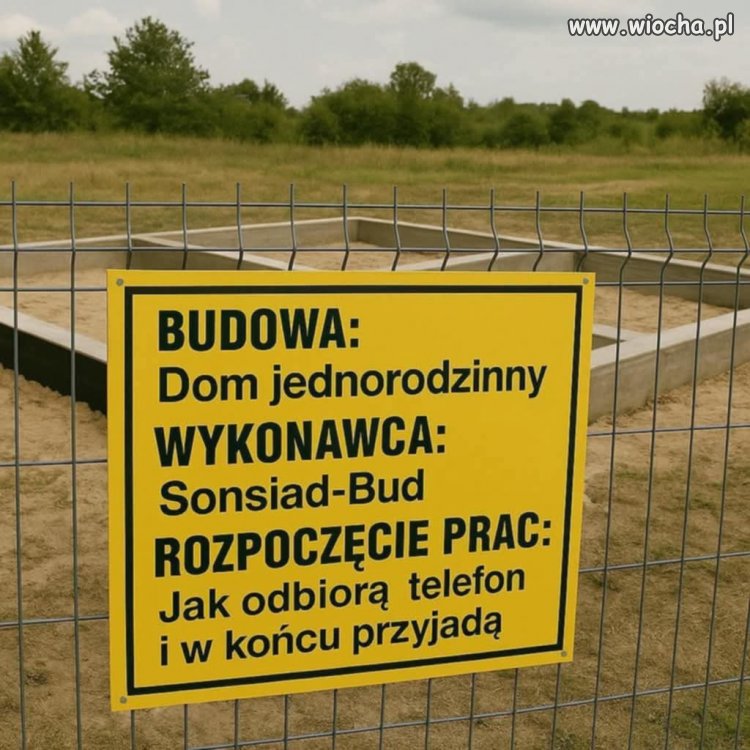 Fundamenty obsypane a nie pomalowane